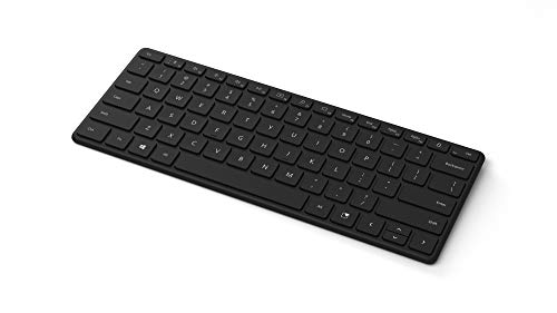 Microsoft Teclado compacto designer - preto fosco Teclado Bluetooth sem fio independente. Compatível com PCs/Mac habilitados por Bluetooth